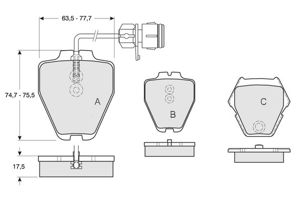 PROCODIS FRANCE Комплект тормозных колодок, дисковый тормоз PF1315